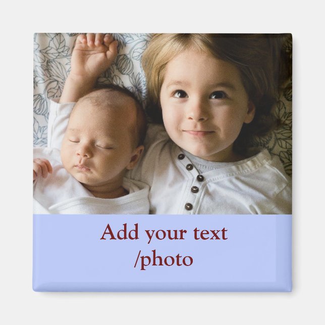 Íman Mínimo simples ADICIONAR O TEXTO FOTOGRÁFICO NATAL (Frente)