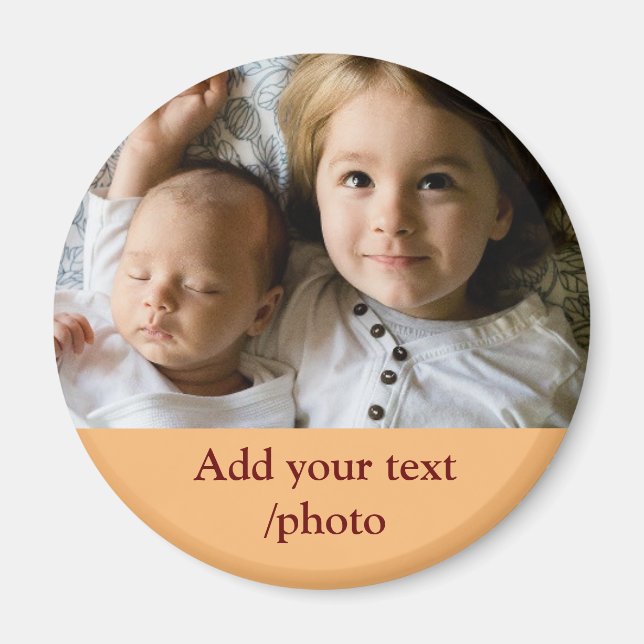 Íman Mínimo simples ADICIONAR O TEXTO FOTOGRÁFICO NATAL (Frente)
