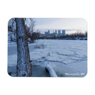Íman minneapolis - linha do horizonte e rio Mississippi