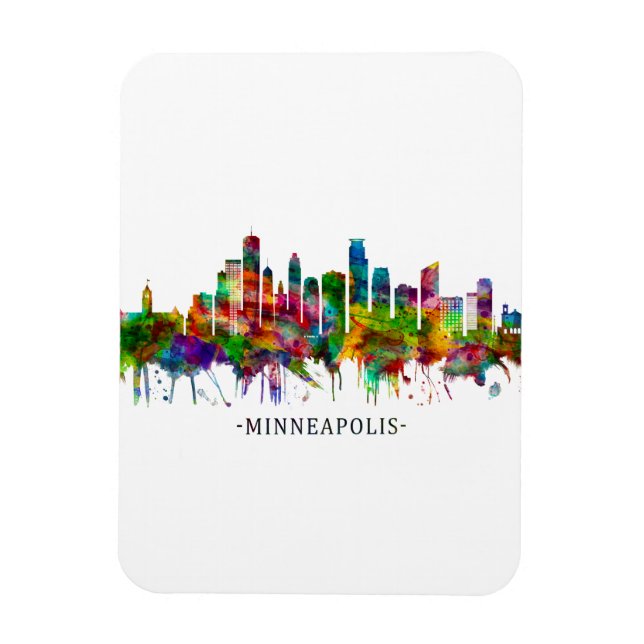 Íman Minneapolis Minnesota Skyline (Vertical)