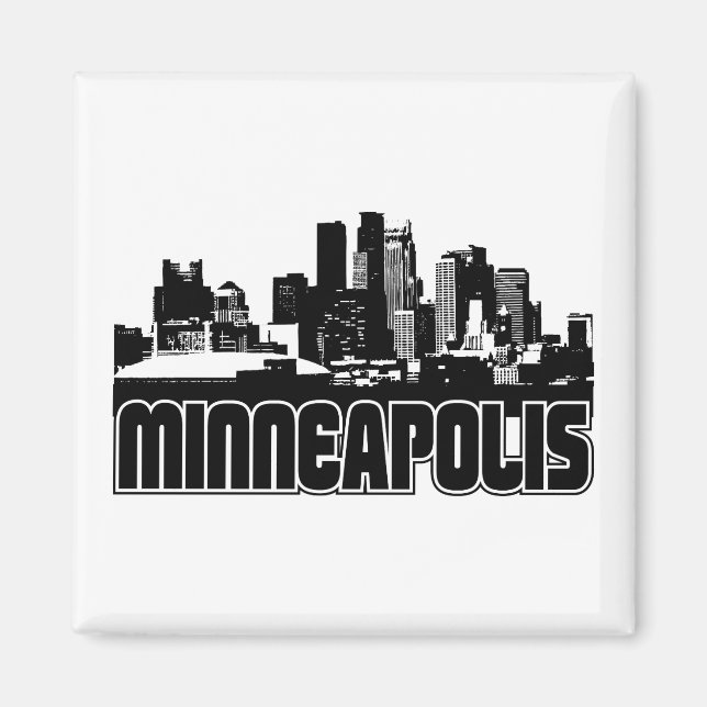 Íman Minneapolis Skyline (Frente)