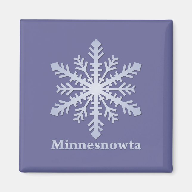 Íman Minnesnowta Blue Snowflake (Frente)