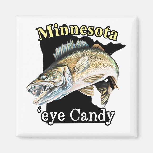Íman Minnesota 'Eye Candy Engraçado Walleye' (Frente)
