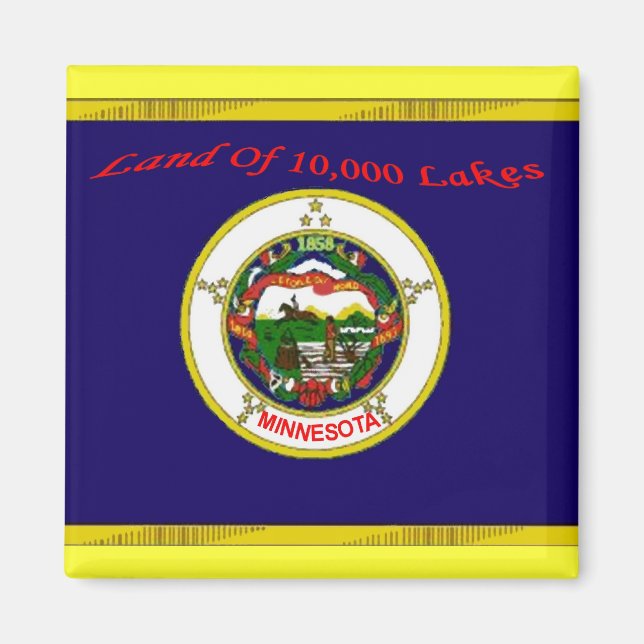 Íman Minnesota Flag Magnet (Frente)