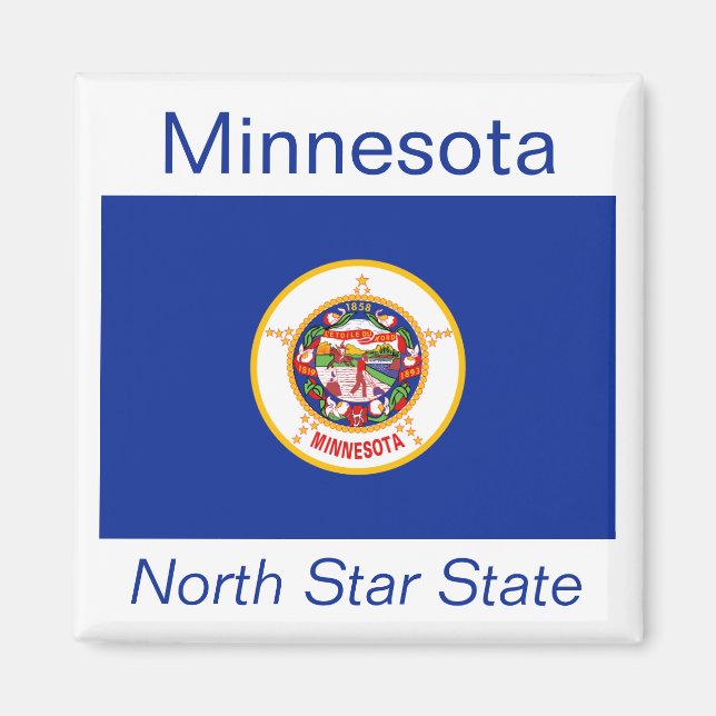 Íman Minnesota Flag Magnet (Frente)