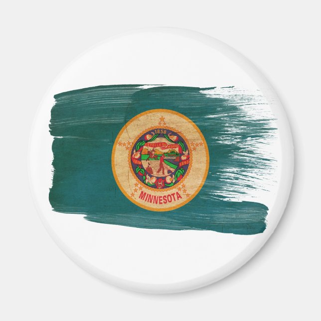 Íman Minnesota Flag Magnets (Frente)