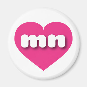 Íman Minnesota Hot Pink Heart - Amor