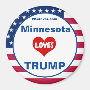 Íman Minnesota LOVES TRUMP Patriotic Fridge