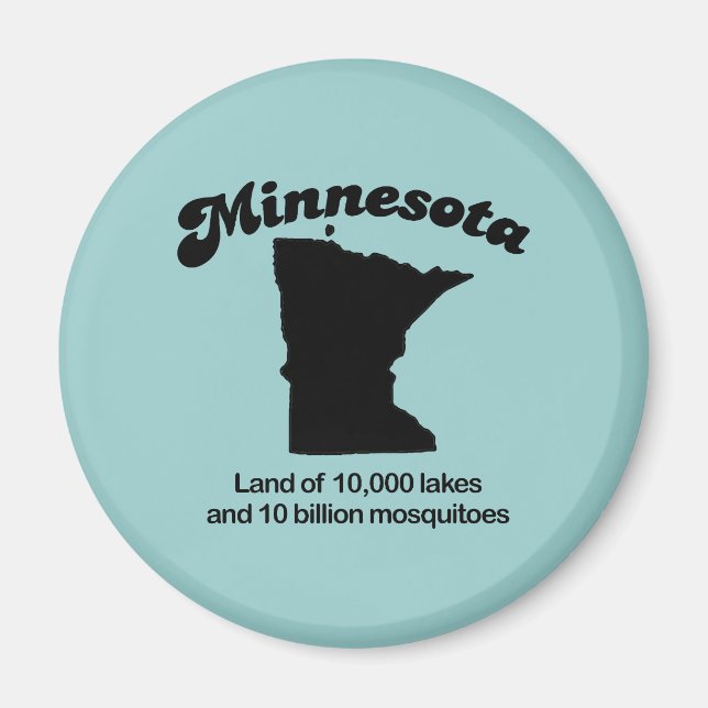 Íman Minnesota Motto - Terra de 10 mil lagos (Frente)