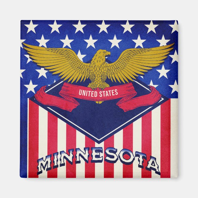 Íman Minnesota USA Flag (Frente)
