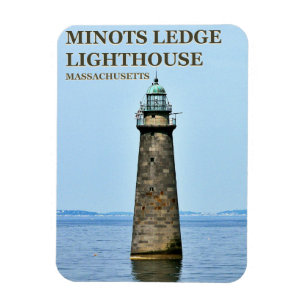 Íman Minots Ledge Lighthouse, Massachusetts PhotoMagnet