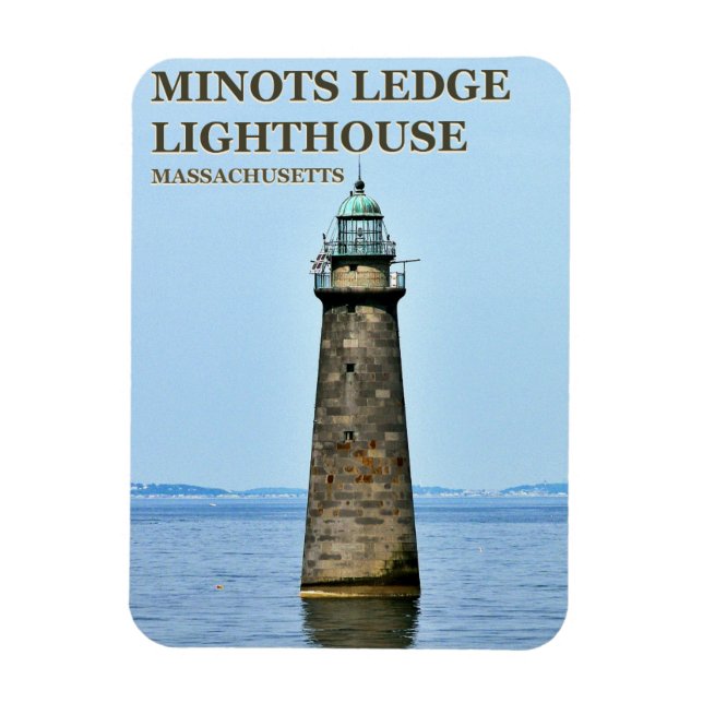 Íman Minots Ledge Lighthouse, Massachusetts PhotoMagnet (Vertical)