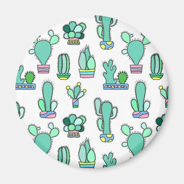 Íman Mint Green Cactus & Succulent Plant Standard (Frente)