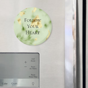 Íman Mint Green Dourado Cowhide