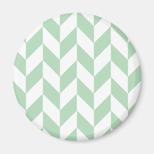 Íman Mint Green Herringbone Pattern (Frente)