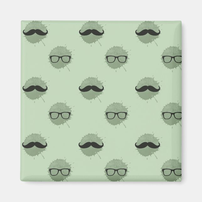 Íman Mint Hipster Mustaches (Frente)