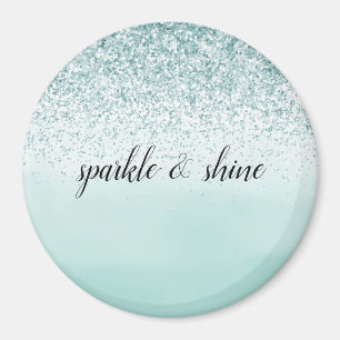 Íman Mint Ombre Glitter personalizado