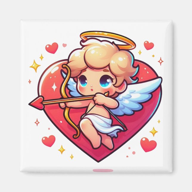 Íman Mira de Cupido, o Querubim Adorável Romântico (Frente)