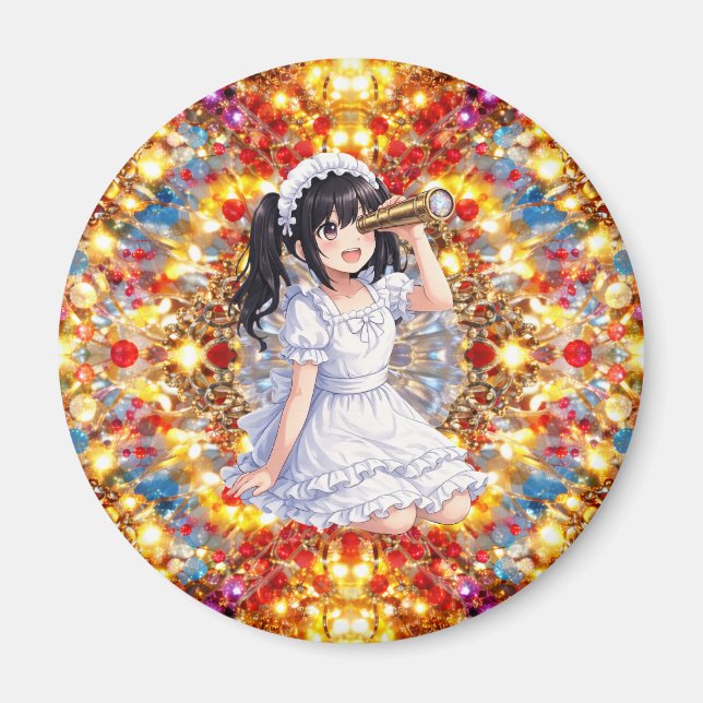 Íman Mirabella in Golden Glow – Kaleidoscope Mandala  (Frente)