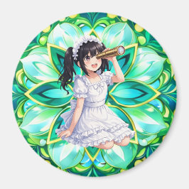 Íman Mirabella in Green Light – Mandala Magnet