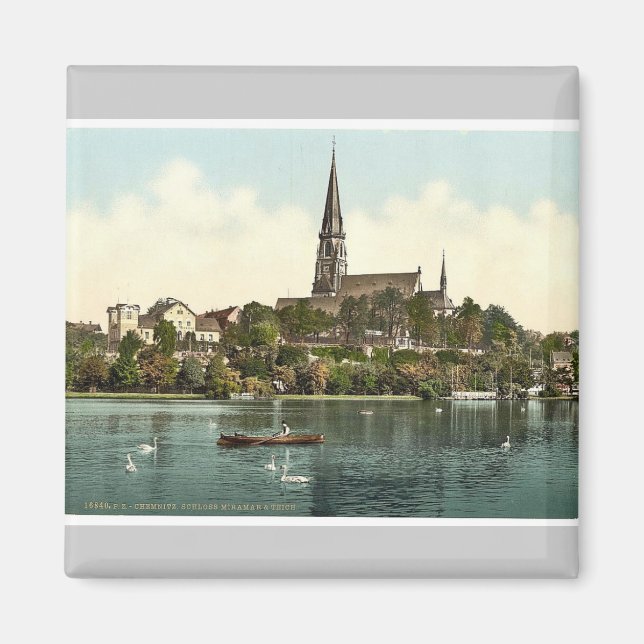 Íman Miramer Castle and Lake, Chemnitz, Saxónia, Aleman (Frente)