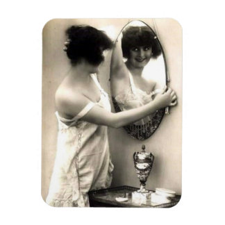Íman Mirror Mirror Vintage Erotica Pre Code Pin-Up Girl
