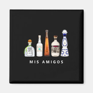 Íman Mis Amigos Tequila Funny Cinco De Mayo Par Mexican