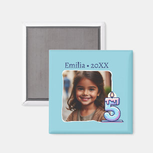 Íman Mis Cinco Años Cumpleaños con Foto