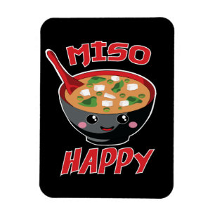 Íman Miso Happy Funny Comida Kawaii