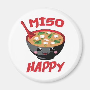 Íman Miso Happy Funny Comida Kawaii