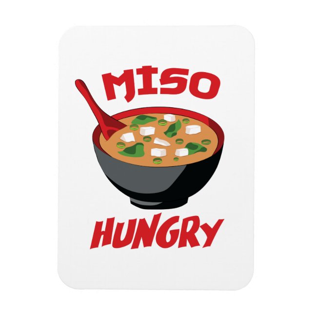 Íman Miso Hungry Funny Comida Kawaii (Vertical)