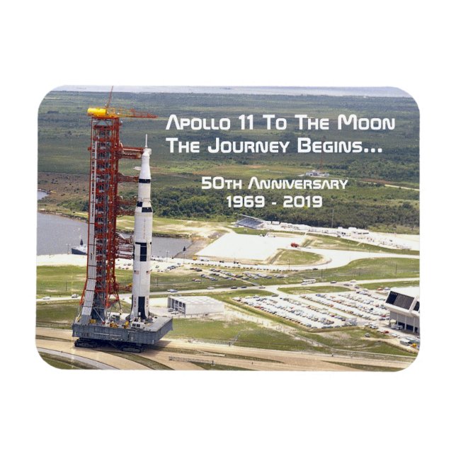 Íman Missão Apollo 11 no Aniversário da Lua (Horizontal)