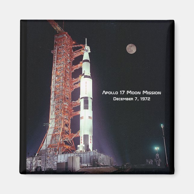 Íman Missão da Lua Apollo 17 (Frente)