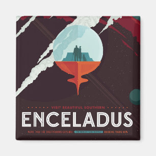 Íman Missão De Poster-Cassini Do Espaço Retroativo A Sa