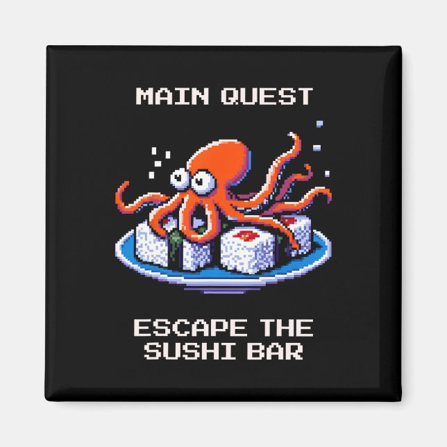 Íman Missao Principal Escape The Sushi R Octopus Pixel  (Frente)