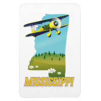 Mississípi Vintage Map impressão poster de viagens