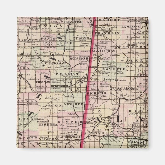 Íman Mississippi e Alabama (Frente)