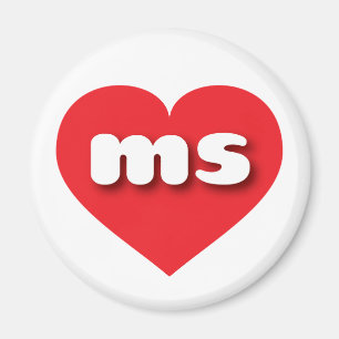 Íman Mississippi Red Heart - amor