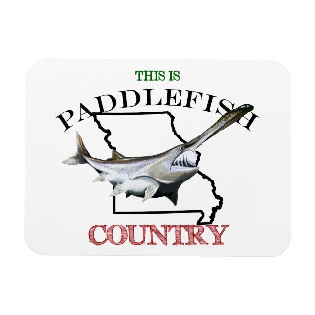 Íman Missouri é Paddlefish Country (Horizontal)