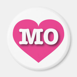 Íman Missouri Hot Pink Heart - Big Love