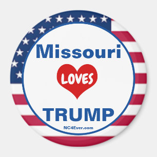Íman Missouri LOVES TRUMP Patriotic Fridge