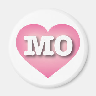 Íman Missouri Pink Fade Heart - Big Love