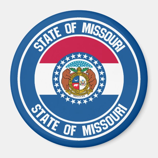 Íman Missouri Round Emblem (Frente)