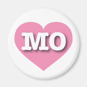 Íman Missouri Solid Pink Heart - Grande Amor