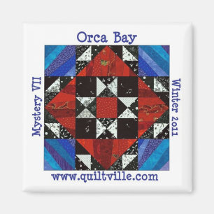 Íman Mistério Quiltville da baía da orca