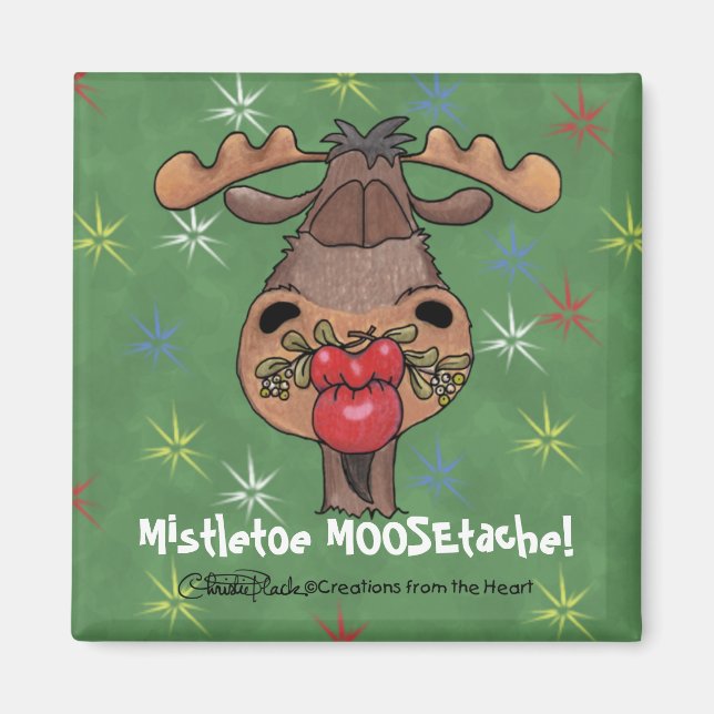 Íman Mistletoe MOOSEtache (Frente)