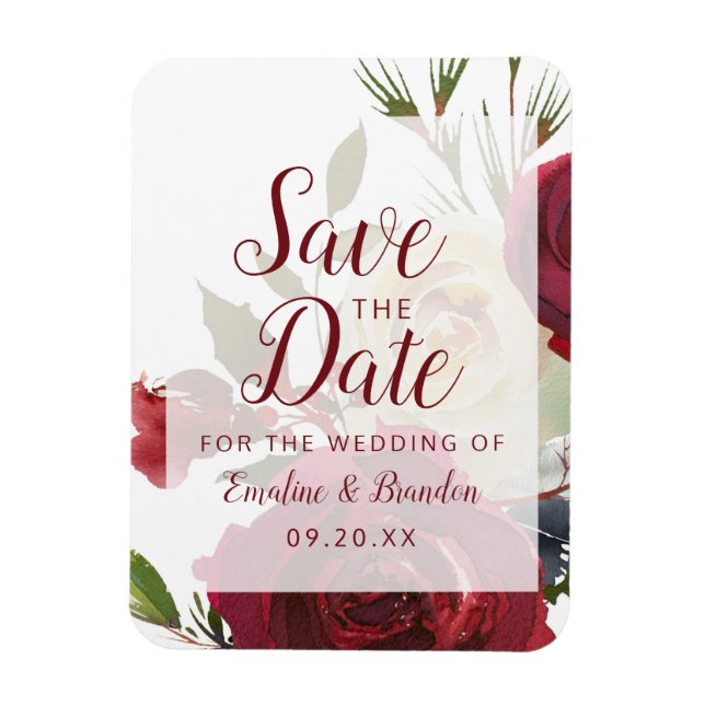 Íman MistletoManor Watercolor Winter Salvar a Data (Vertical)