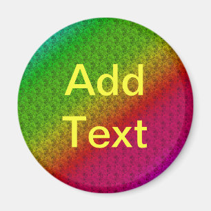 Íman Mistura Diagonal de Gradação Vermelha Verde Floral