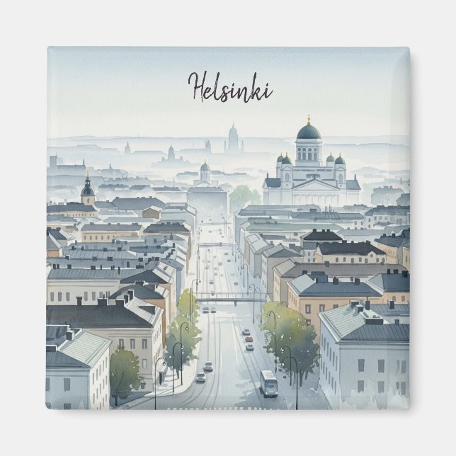 Íman Misty Morning Helsinki Viagem (Frente)