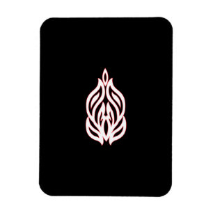 Íman Misty Rosa, Flush Mahogany, Decorative Design